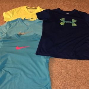 nike and under armour shirts